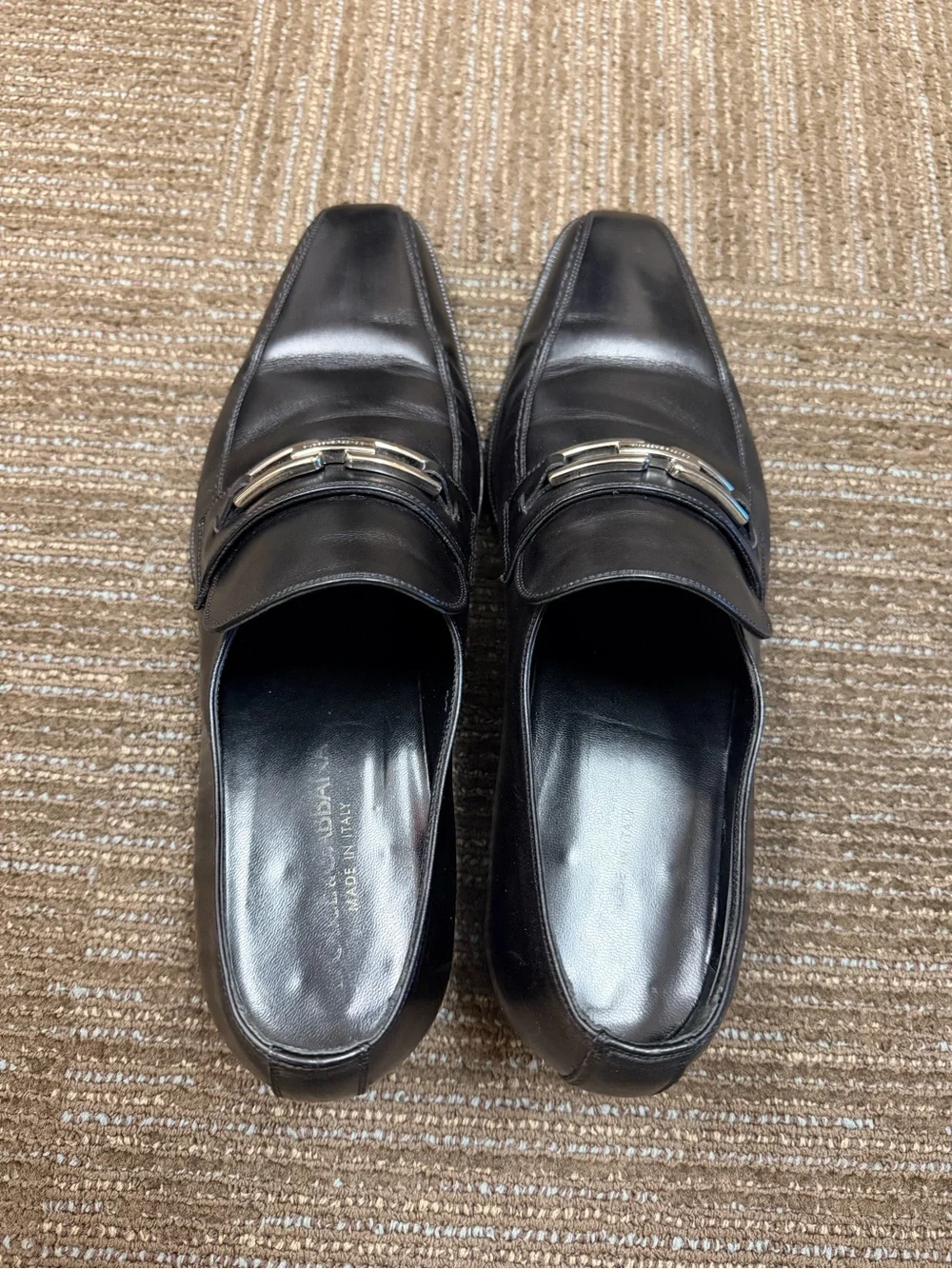 Dolce & Gabbana Black Leather Slip-On Loafers